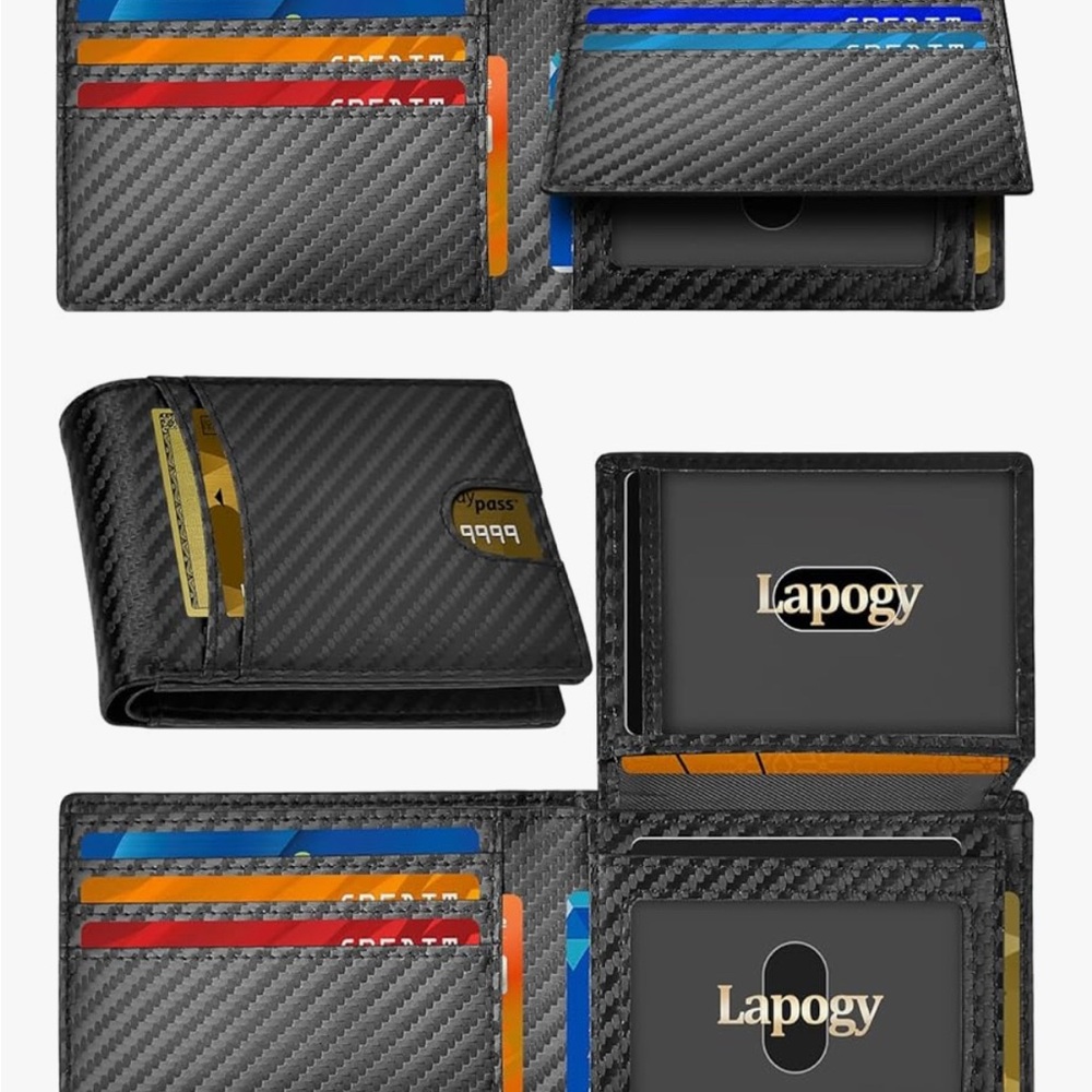 Wallet Gifts for Dad Men Black Carbon Fiber Wallet brand new ​**PRICE REDUCED**